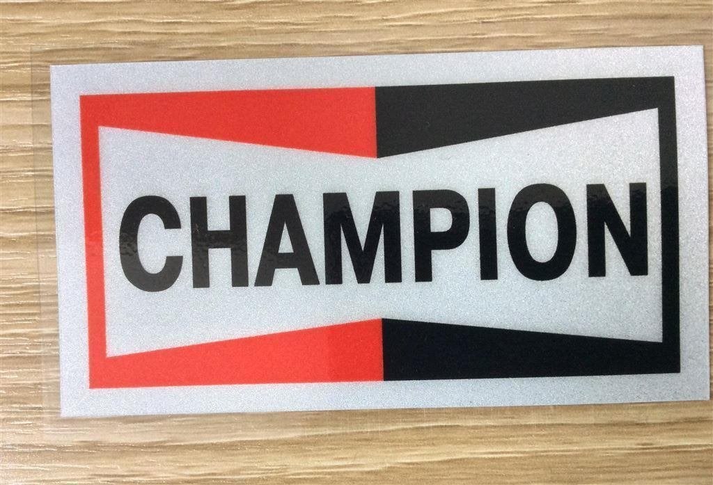 CHAMPION SPARK PLUGS Vinyl Auto Garage Decal Sticker, Verzenden, Nieuw, Auto's