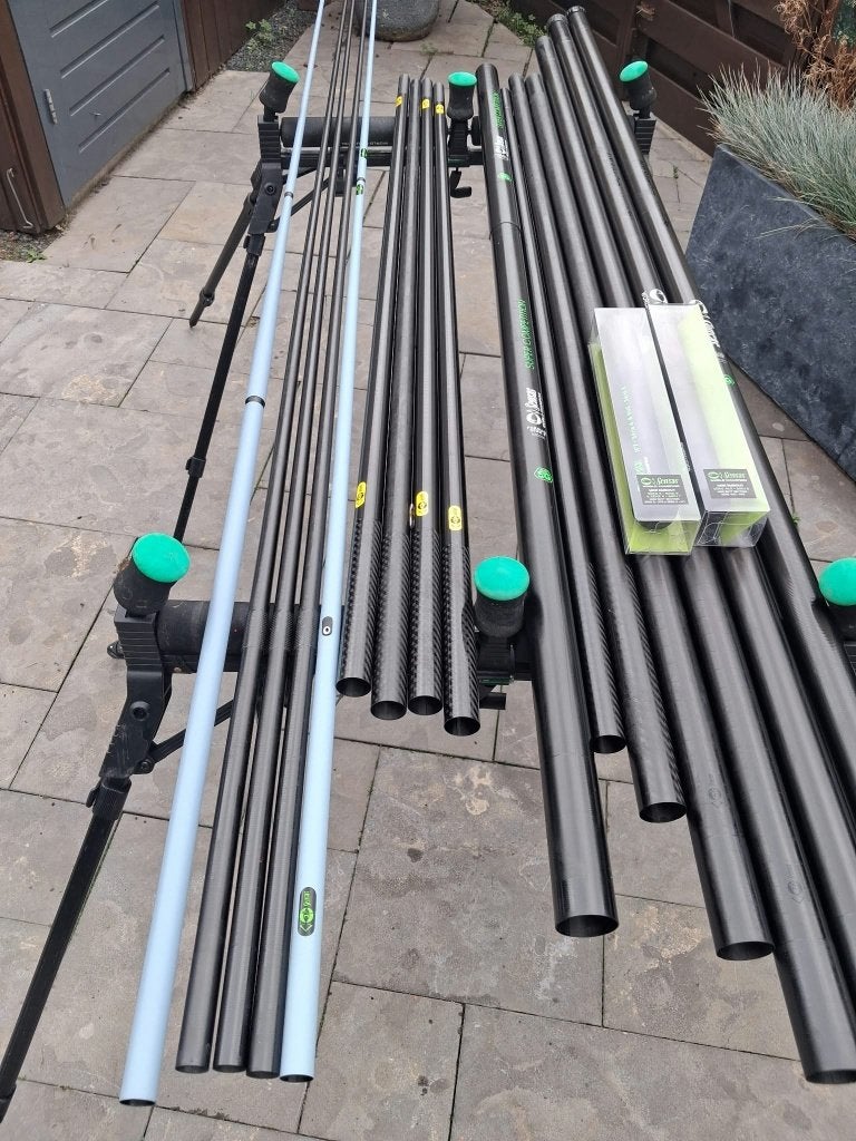 Sensas pack SuperCarp 94XL o.a. nieuwe topset en cuppingkit, Watersport en Boten, Ophalen, Zo goed als nieuw, Vaste hengel