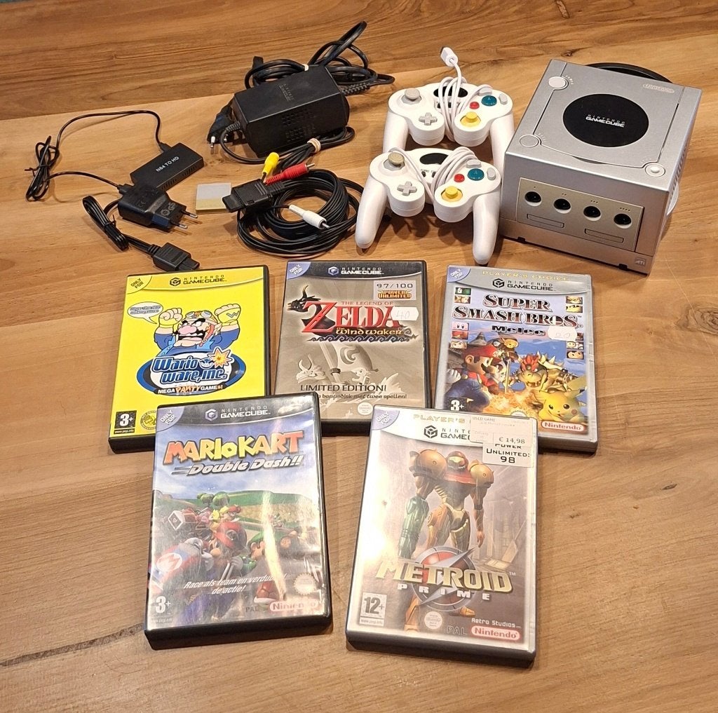 Nintendo GameCube set |  5 topgames | Limited edition Zelda, Gebruikt, Met games, Met 2 controllers, Ophalen of Verzenden