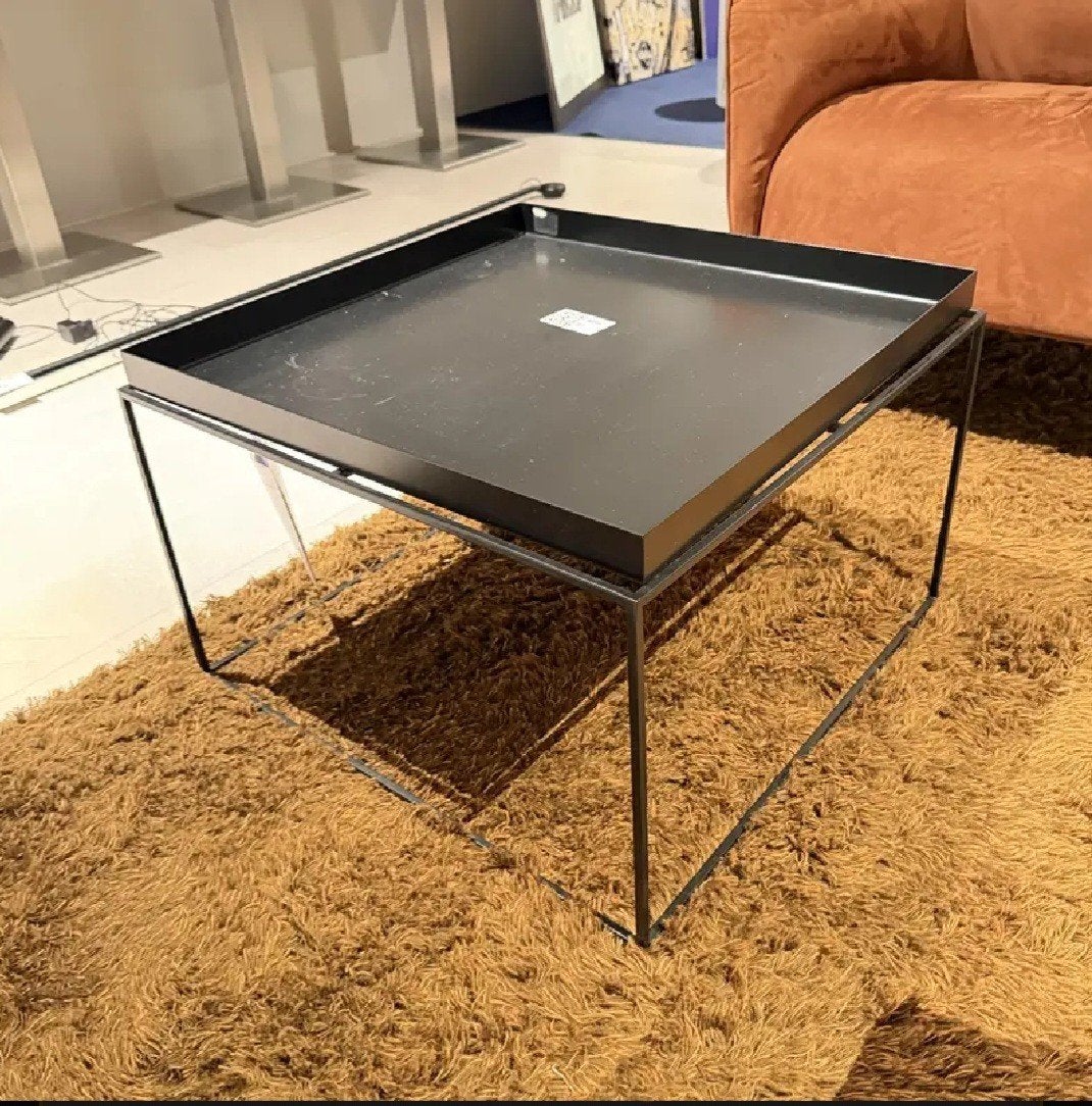 New HAY Tray Table L Zwart - 60x60x39 cm, 50 tot 100 cm, Vierkant, Zo goed als nieuw, Minder dan 50 cm