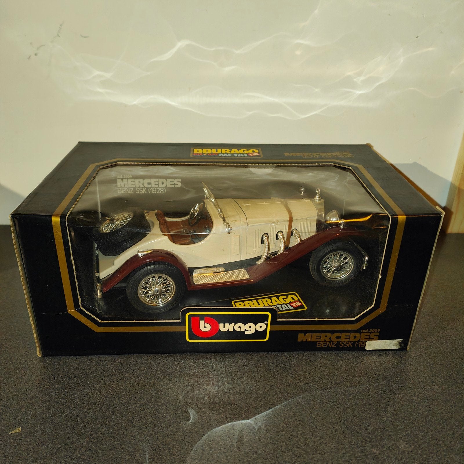 Bburago Mercedes Benz SSK (1928) Die-Cast Model 1:18, Ophalen of Verzenden, Zo goed als nieuw, Auto, Bburago