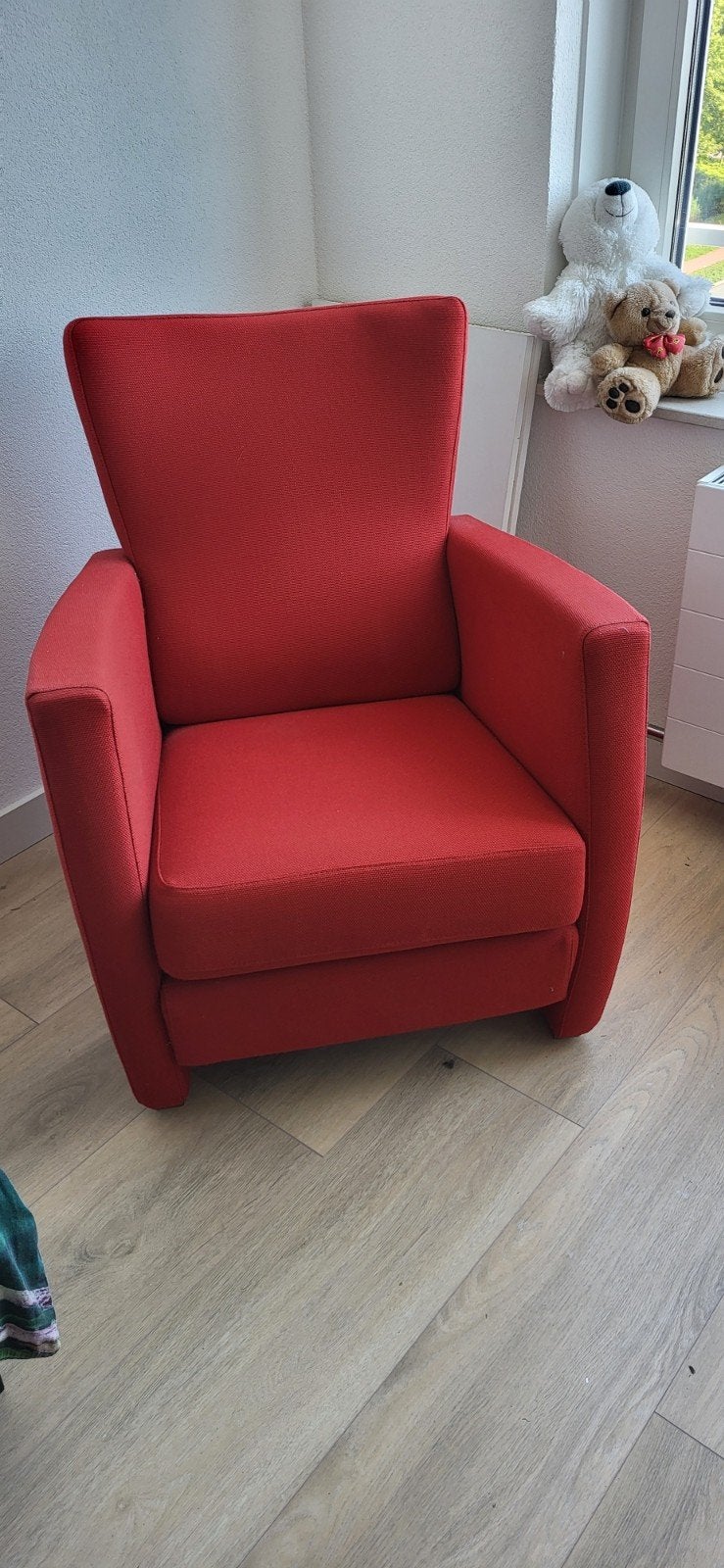 Comfortabele rode fauteuil, 75 tot 100 cm, Ophalen of Verzenden, Zo goed als nieuw, 75 tot 100 cm