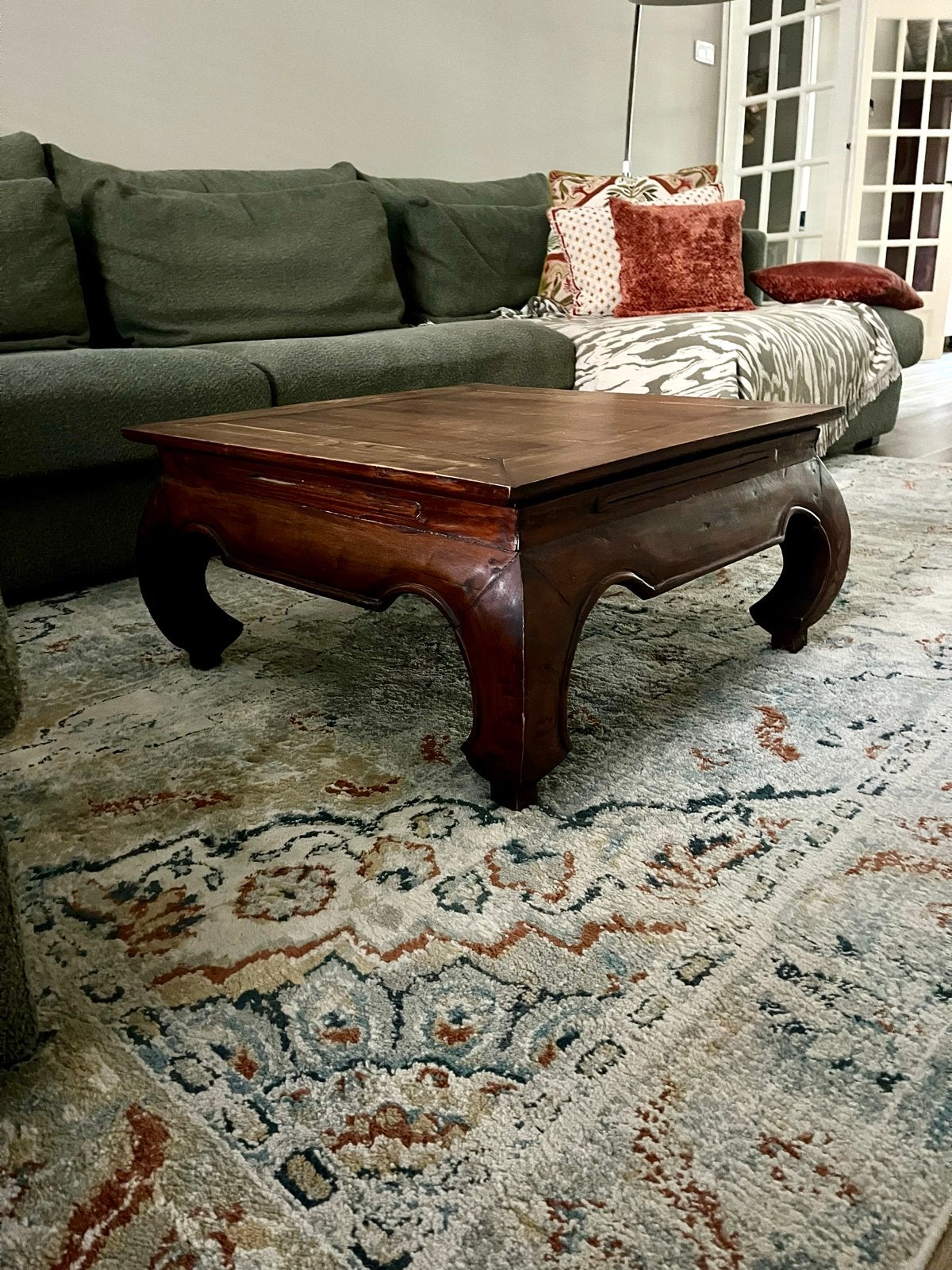 Opium salontafel - Mooie houten salontafel, Ophalen of Verzenden, Gebruikt, Vierkant, Overige houtsoorten