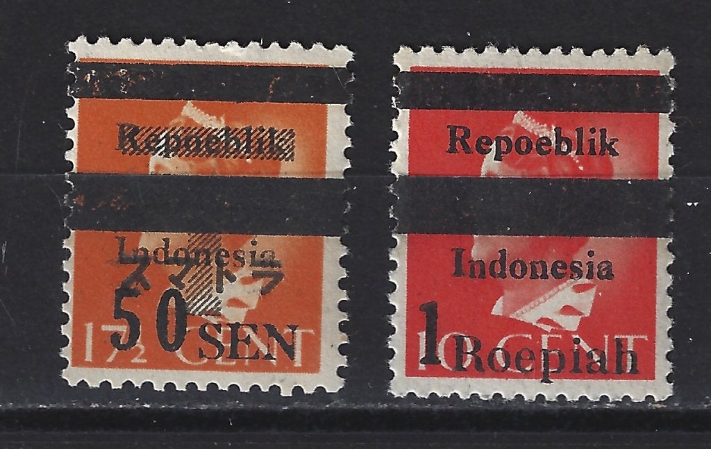 Indie Indonesie Sumatra 8 - 9 PF ; NU VEEL JAPANSE BEZETTING, Ophalen of Verzenden, Postfris, Nederlands-Indië