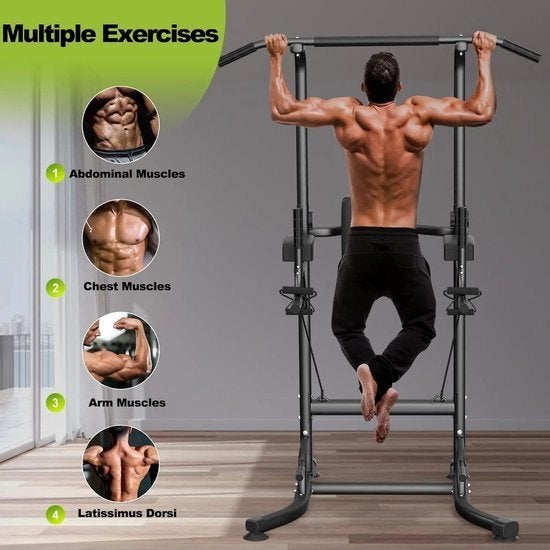 Power Tower - Pull Up Station - Bar - Rack - Dip - Push Up -, Corvance B.V., Verzenden, Nieuw, Corvancebol@gmail.com
