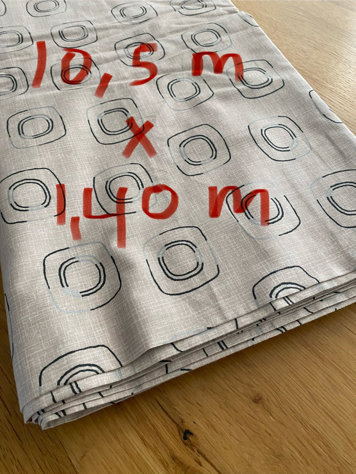 Nİeuw stof 10,5 m x 1,40 m, Ophalen, 120 cm of meer, Beige, Nieuw