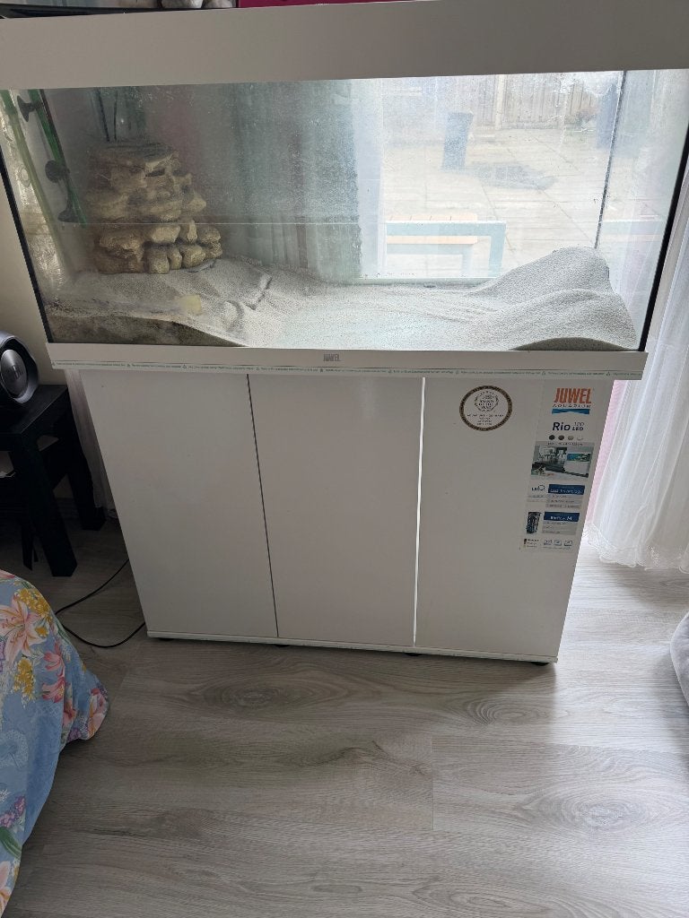 Juwel Aquarium 180 wit en kast RIO 180, Dieren en Toebehoren, Vissen | Aquaria en Toebehoren, Ophalen, Gebruikt, Juwel, Inclusief deksel