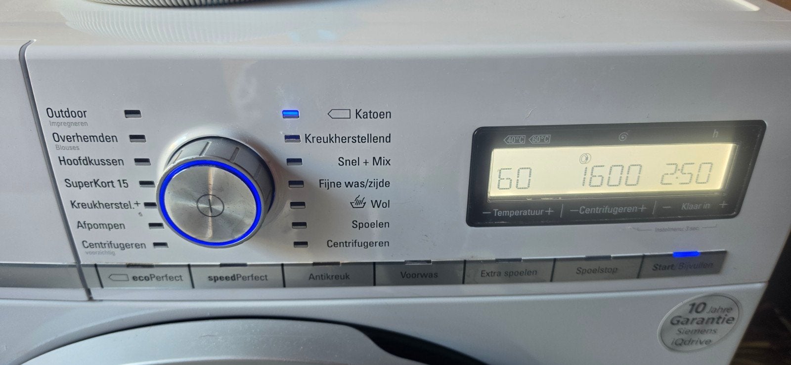 Siemens iQdrive Wasmachine - 1600 toeren, Witgoed en Apparatuur, Ophalen, 6 tot 8 kg, Gebruikt, Wolwasprogramma
