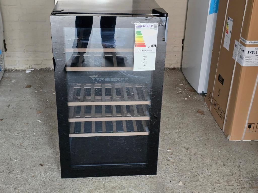 Nieuwe wijnklimaatkasten 2 zones voor 45 flessen 0,75 din, 85 tot 120 cm, Zonder vriesvak, 100 tot 150 liter, Nieuw