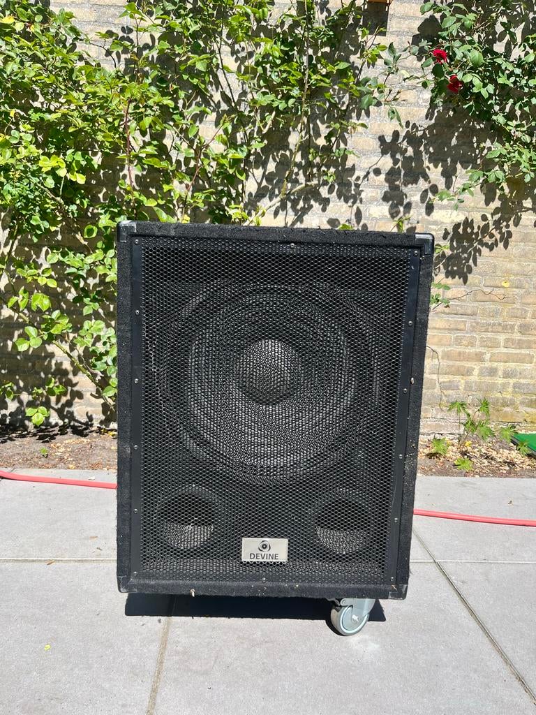 Devine Subwoofer 15 inch passief, Gebruikt, Subwoofer, 120 watt of meer, Ophalen