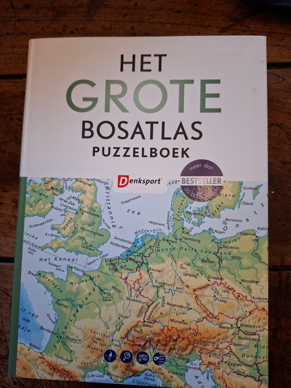 Het Grote Bosatlas Puzzelboek - Denksport Bestseller, Ophalen of Verzenden