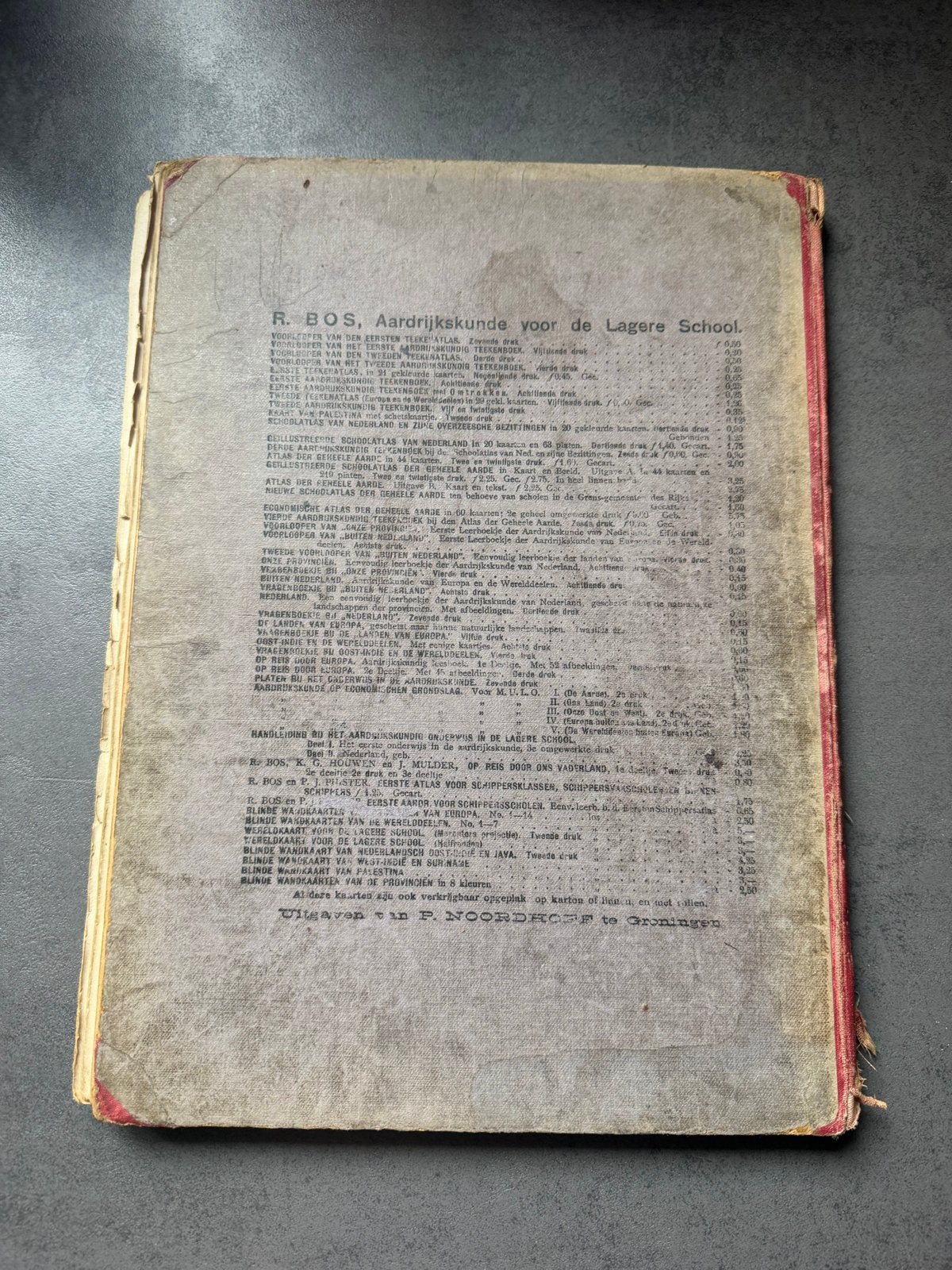 R. Bos Geïllustreerde Schoolatlas - 22e druk (1922), Gelezen, Bosatlas, Ophalen of Verzenden, 1800 tot 2000