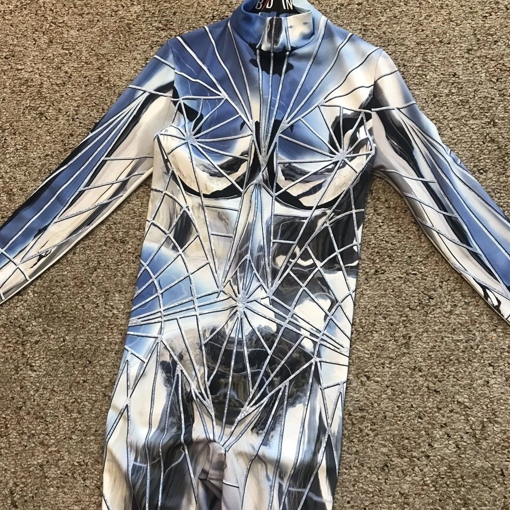 Bad Inka Rave Catsuit Bodysuit Jumpsuit, Bad Inka, Maat 46/48 (XL) of groter, Zo goed als nieuw, Meerkleurig