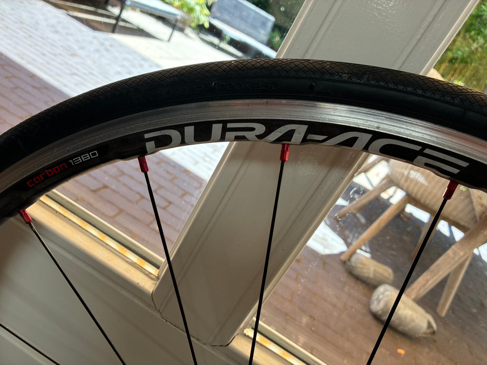 Shimano Dura Ace Carbon 1380 velgrem wielset, Fietsen en Brommers, Gebruikt, Aluminium, Racefiets, Ophalen