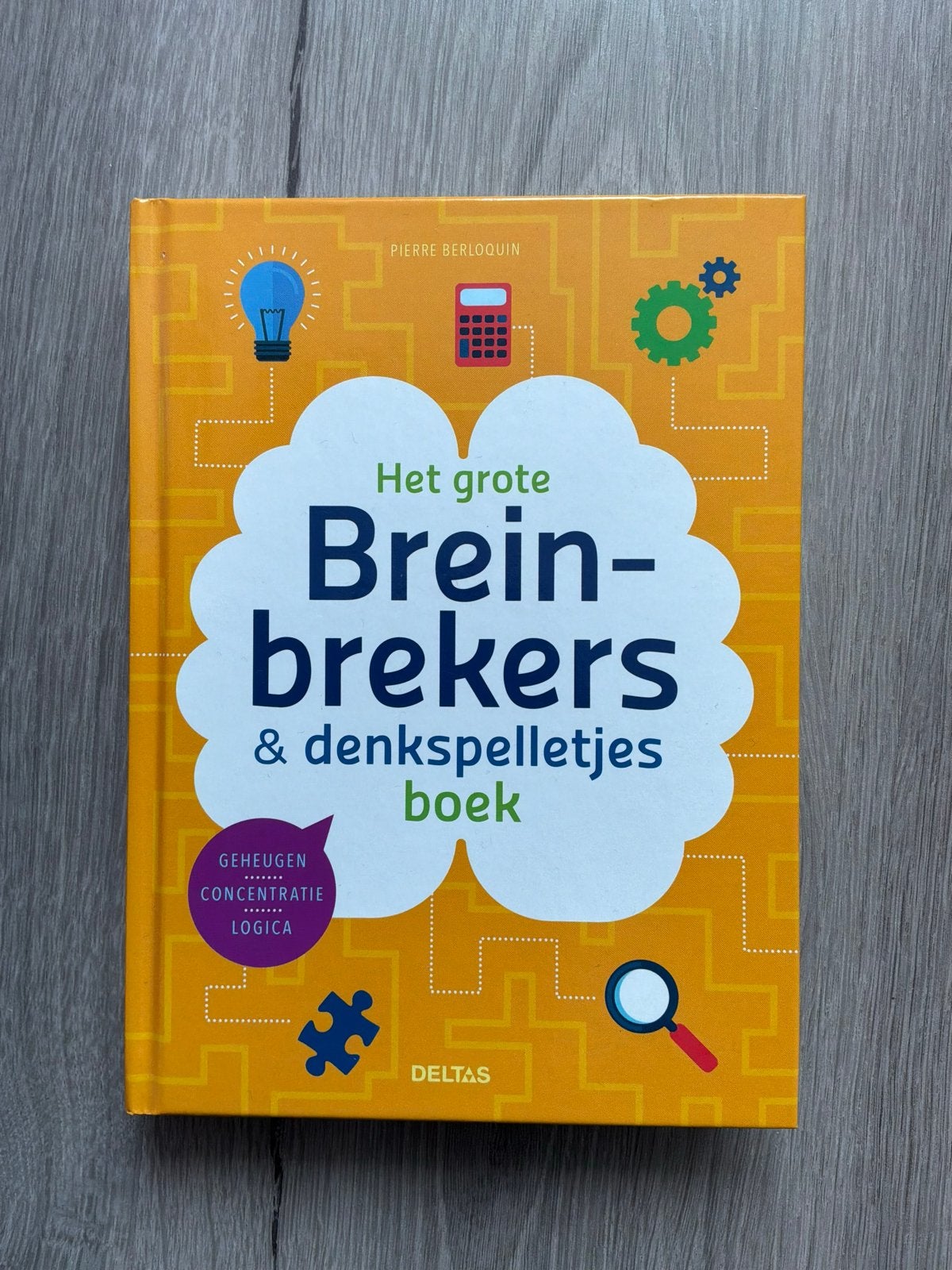 Het Grote Breinbrekers & Denkspelletjes Boek, Ophalen of Verzenden, Zo goed als nieuw, Puzzelboek