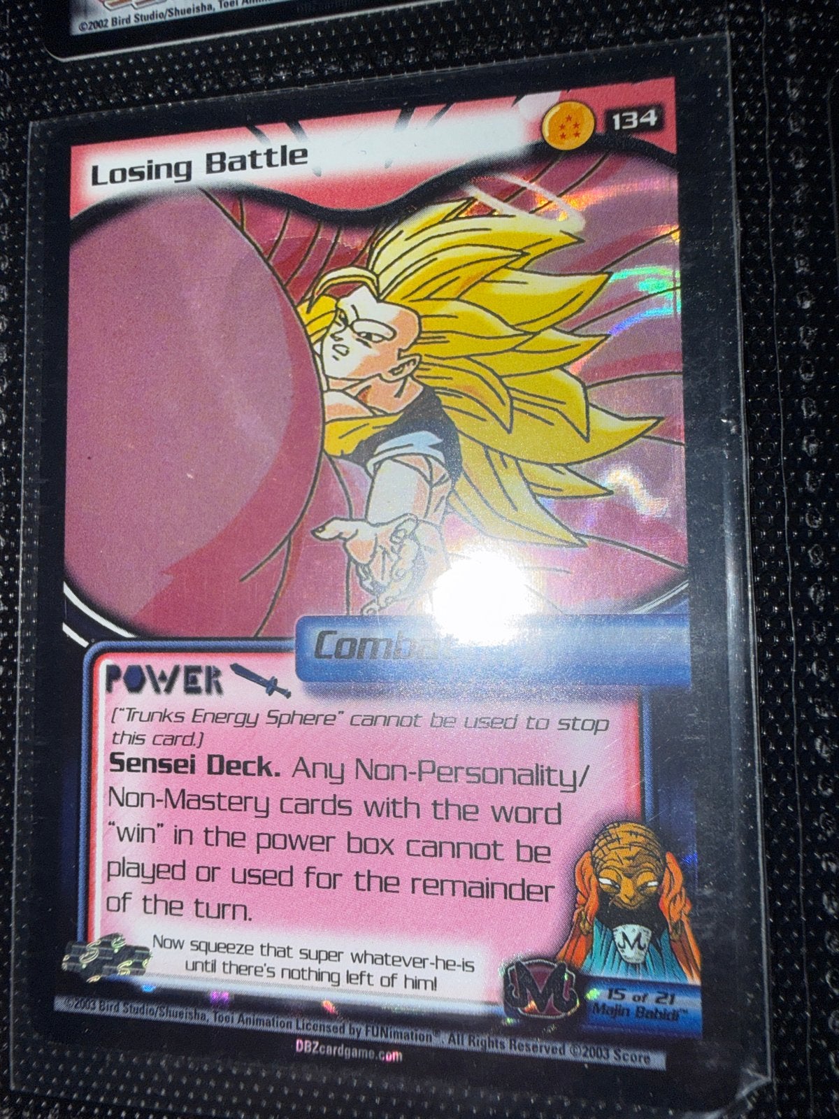 Dragon Ball Z TCG: Losing Battle (Foil) - Majin Babidi, Ophalen of Verzenden, Zo goed als nieuw, Losse kaart, Foil