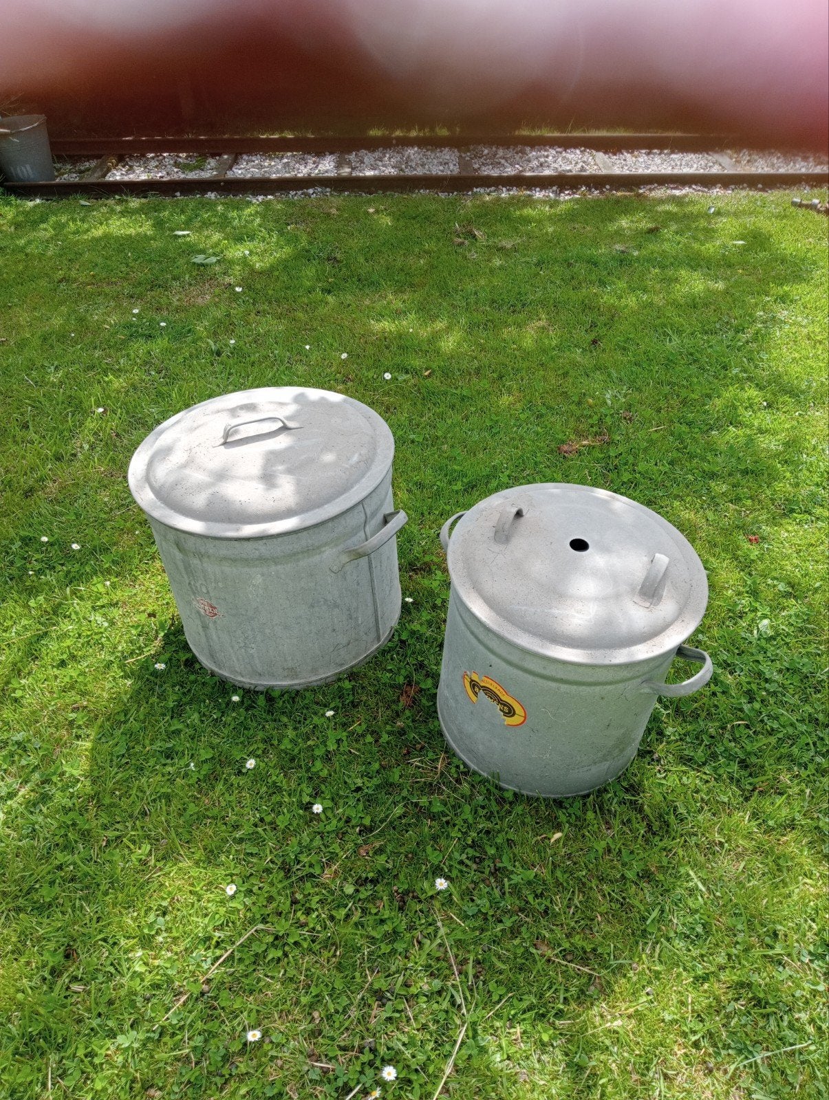 2 stuks verzinkte weck-ketels. Inhoud ong.40 liter, Antiek en Kunst, Ophalen of Verzenden