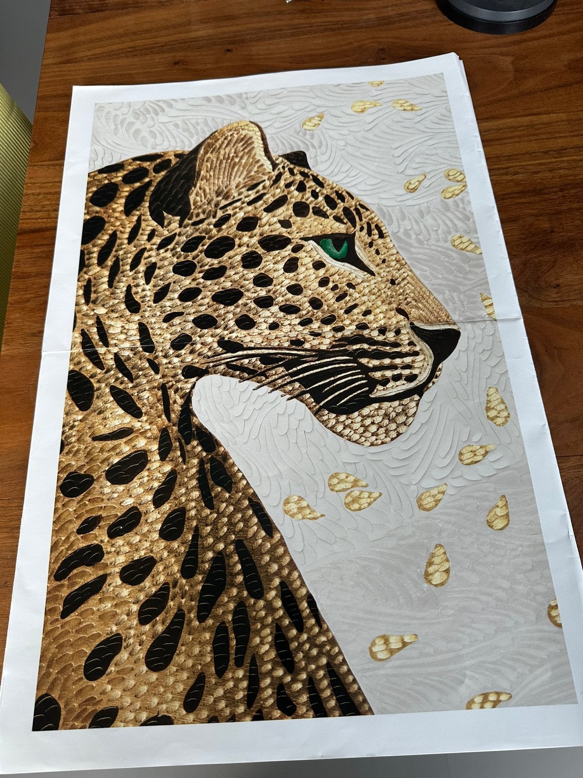 Panter foto  60/40 cm, Ophalen of Verzenden, Zo goed als nieuw, Kerst