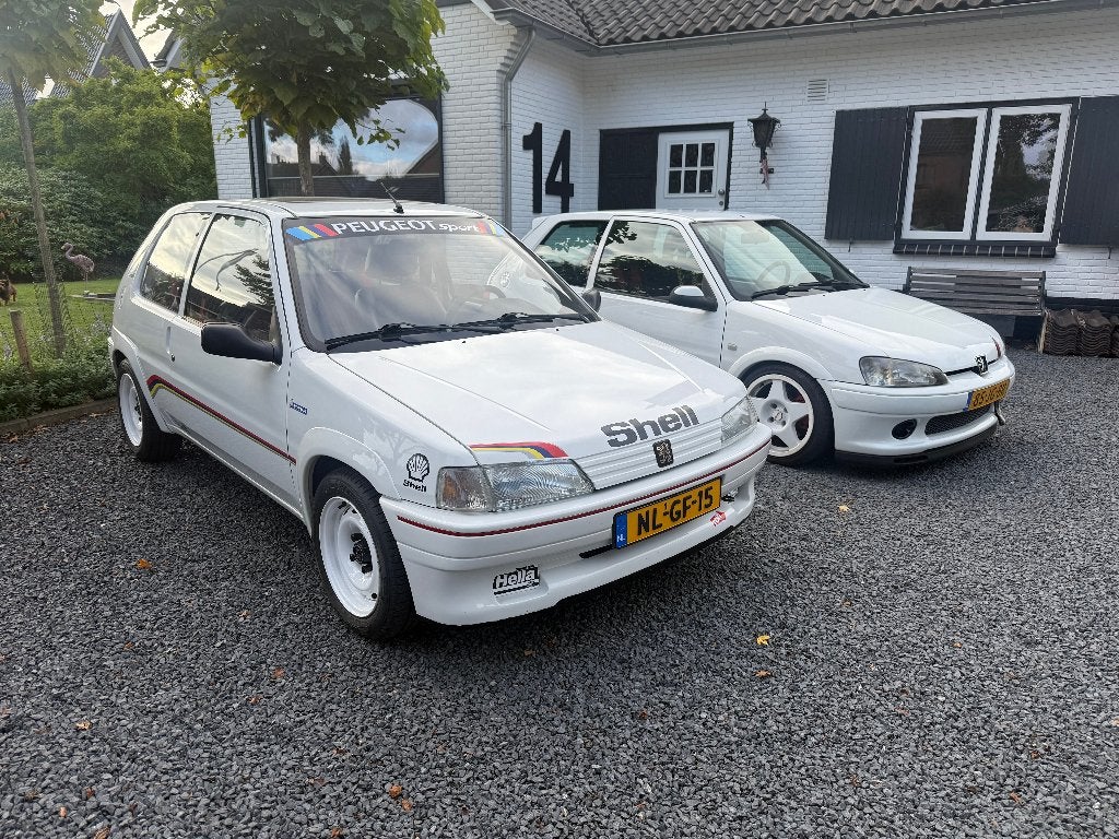 Peugeot 106 1.3 Rallye 1996 serie 1 Wit originele NL auto, Zwart, 4 cilinders, 400 kg, Leder en Stof