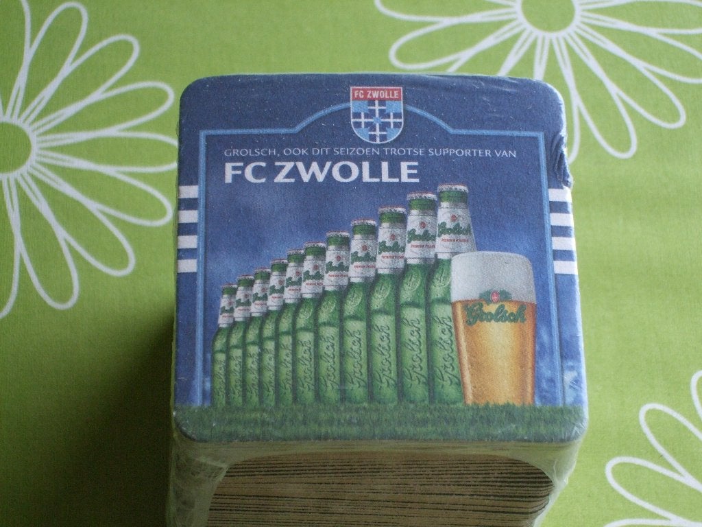 Bierviltjes FC Zwolle competitieschema 2007 - 2008 - Grolsch, Verzamelen, Ophalen of Verzenden, Zo goed als nieuw, Overige binnenlandse clubs