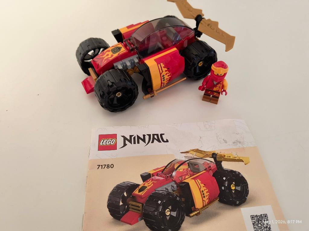 LEGO Ninjago 71780 Kai's Ninja Race Car EVO compleet, Ophalen of Verzenden, Zo goed als nieuw, Complete set, Lego