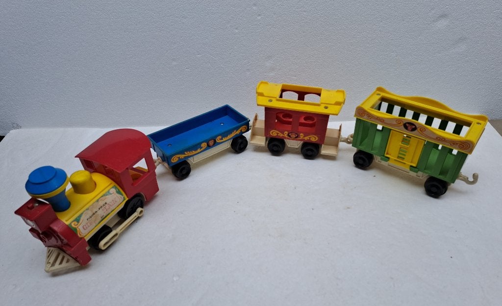 vintage Fisher Price trein, Kinderen en Baby's, Speelgoed | Fisher-Price, Ophalen of Verzenden, Gebruikt, Auto of Voertuig