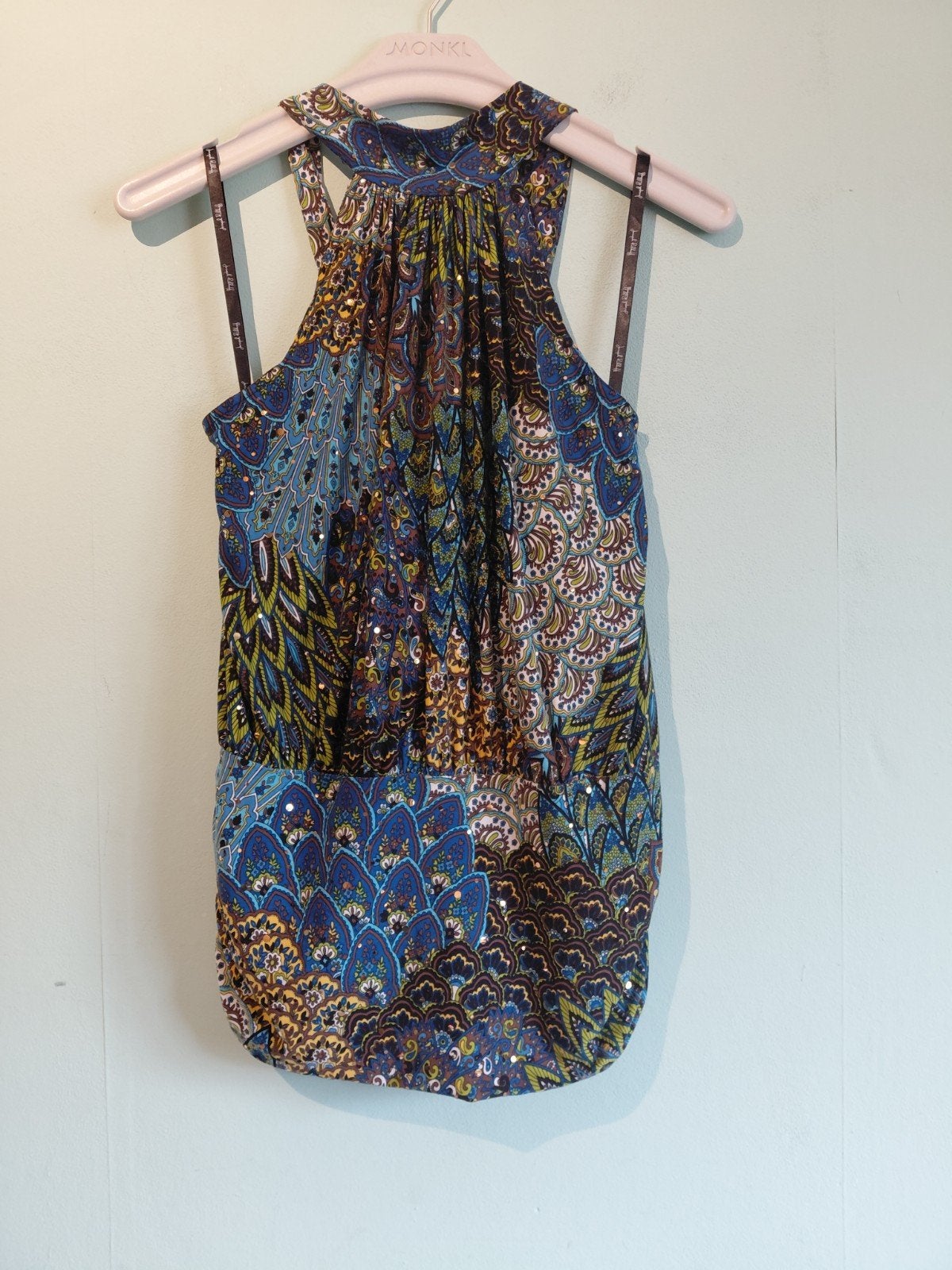 Joseph Ribkoff Haltertop met Paisley Print en Pailletten, Kleding | Dames, Maat 38/40 (M), Meerkleurig, Joseph Ribkoff, Ophalen of Verzenden
