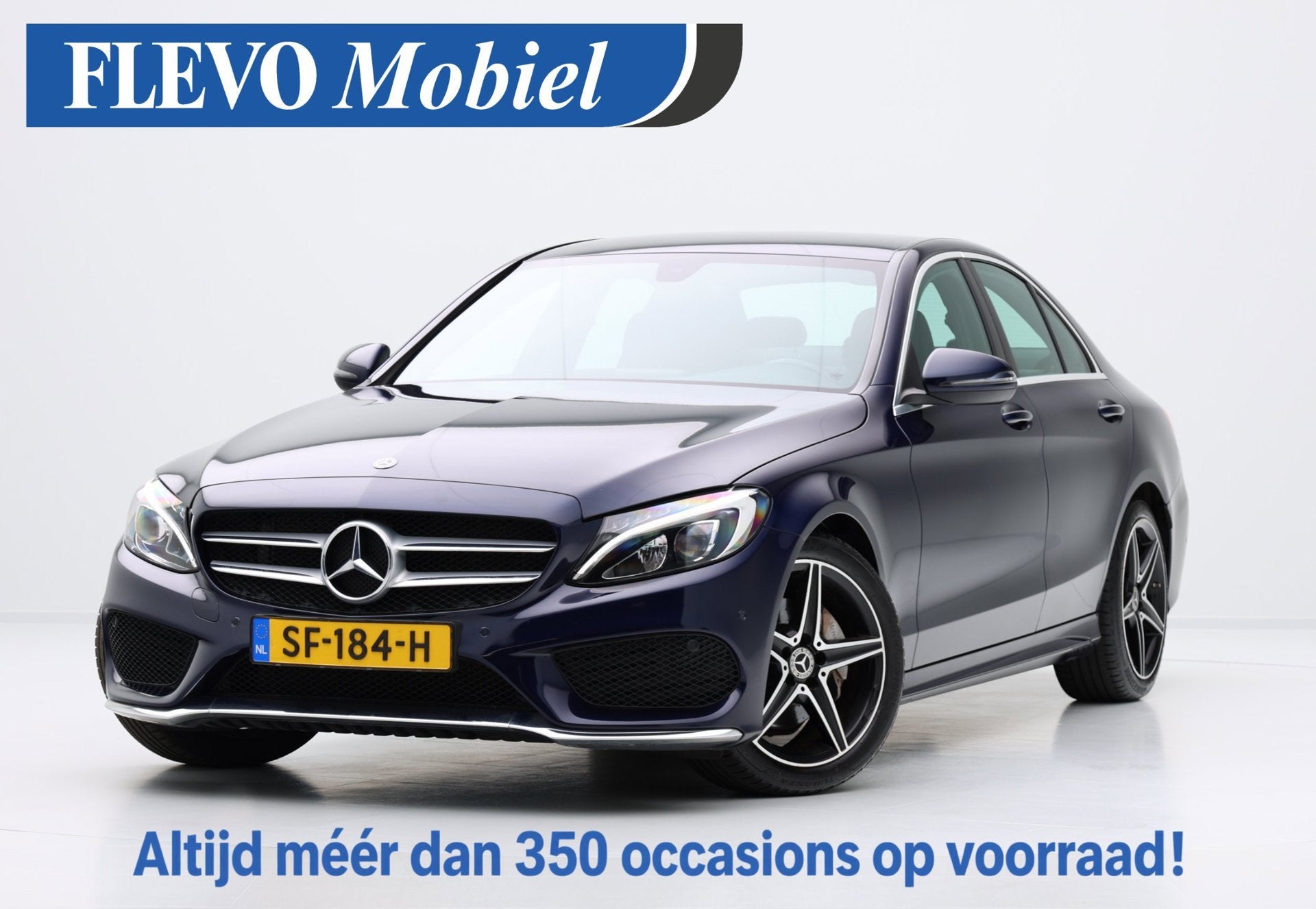 Mercedes-Benz C-klasse 180 Sport Edition Aut. Navi|1 Eig!|Ca, Automaat, Euro 6, Blauw, Bedrijf