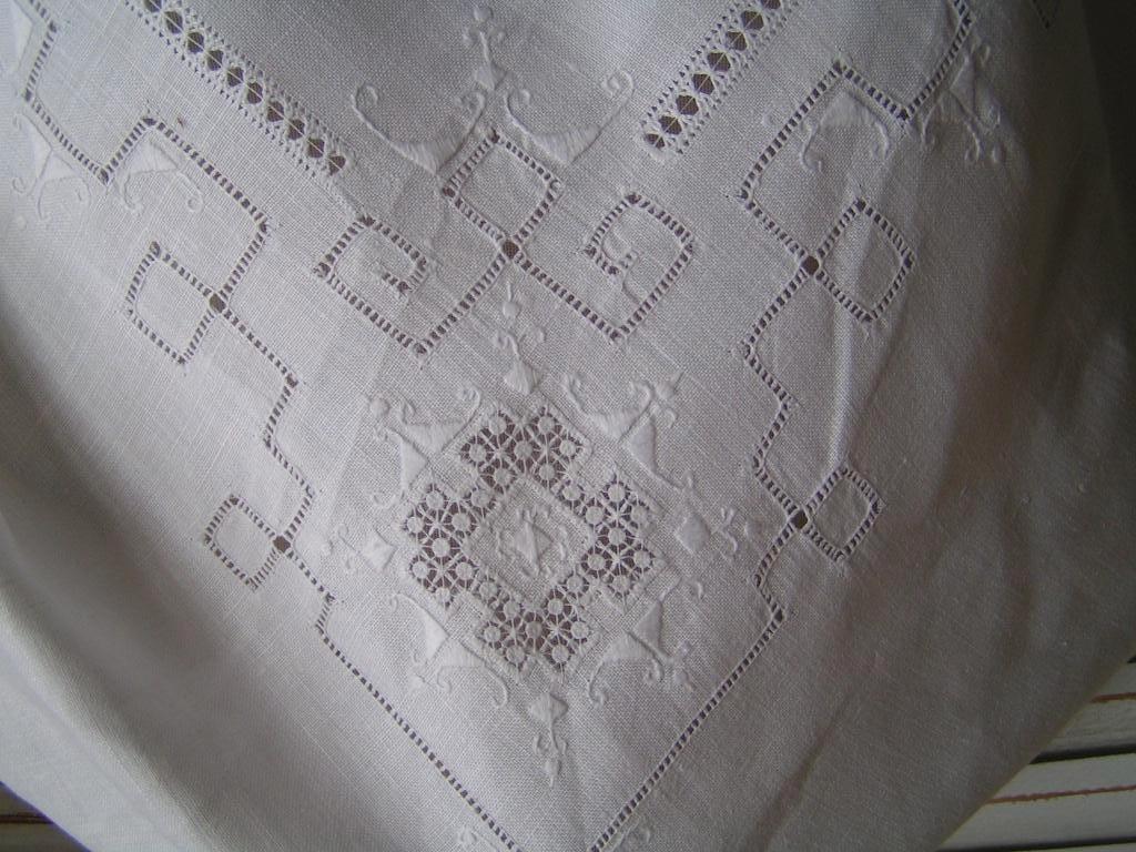 linnen geborduurd tafelkleed hardanger nr XX 256 ger sonja, Verzenden, Rechthoek, Binnen