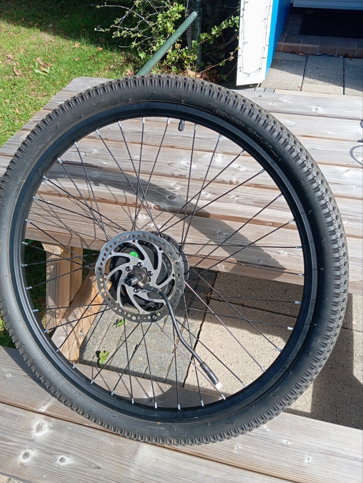 26 inch achterwiel met motor voor elektrische fiets, Gebruikt, Onbekend, Elektrische fiets, Aluminium