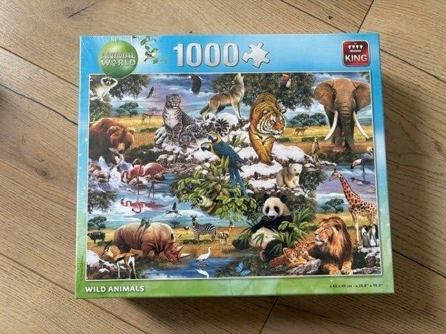 KIng legpuzzel Wild Animals (1000 stukjes), Hobby en Vrije tijd, Ophalen of Verzenden, 500 t/m 1500 stukjes, Nieuw, Legpuzzel