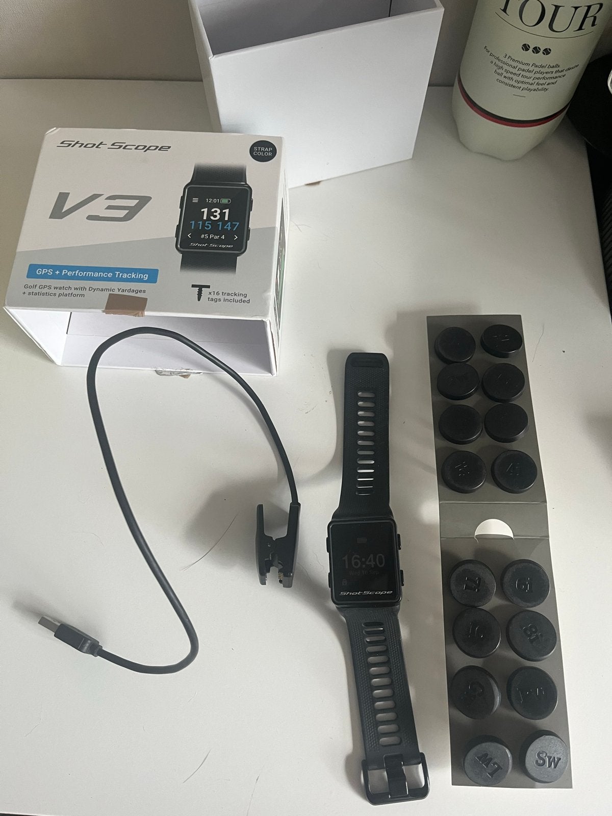 Shotscope V3 GPS Horloge met Shottracking, Ophalen of Verzenden, Afstand, Zo goed als nieuw, Zwart