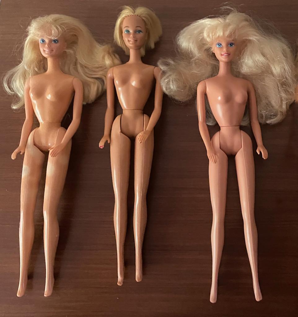 Drie vintage Barbies, Verzamelen, Poppen, Gebruikt, Fashion Doll, Verzenden
