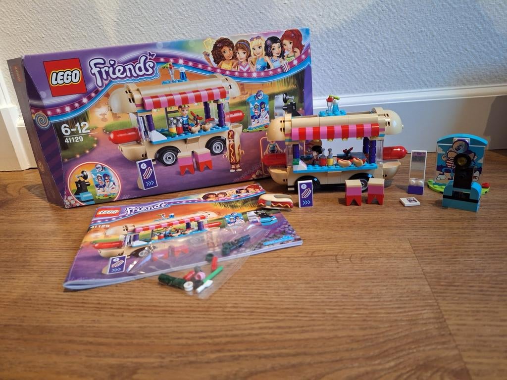 Lego friends pretpark hotdag wagen 41129, Ophalen of Verzenden, Zo goed als nieuw