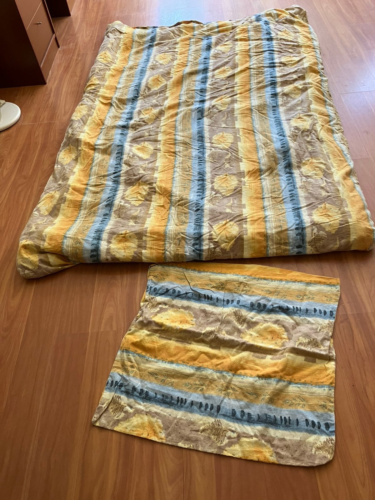 gevoerde dekens bijpassende hoes en kussensloop, 140x205cm, Ophalen of Verzenden, Zo goed als nieuw, Eenpersoons, Deken of Dekbed