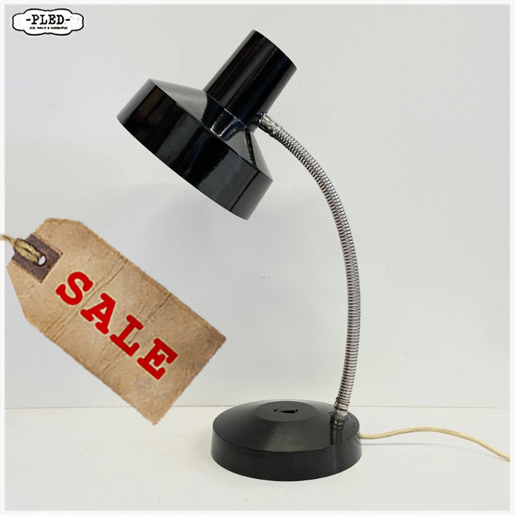 Vintage bakelieten zwanenhalslamp / Tsjechie, Met schakelaar, Overige merken, Gebruikt, Kunststof