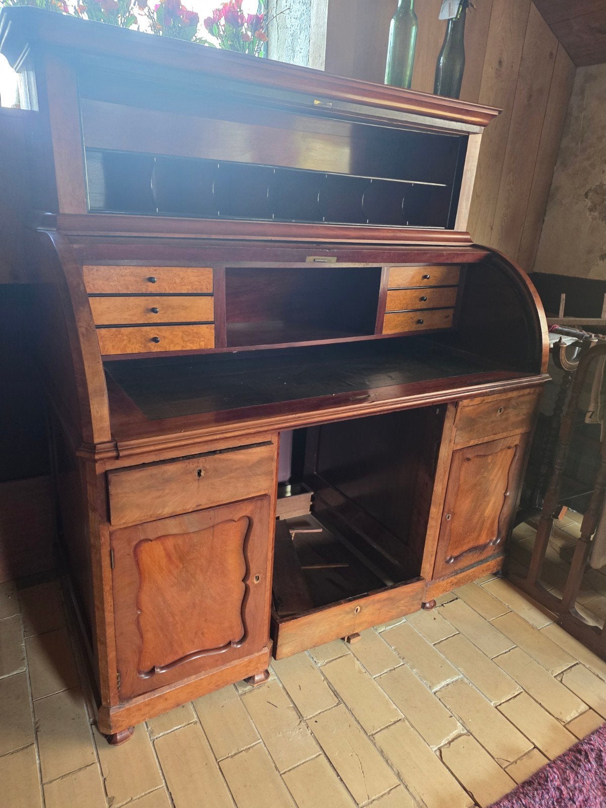 antiek biedermeier bureau / secretaire, Ophalen, Gebruikt