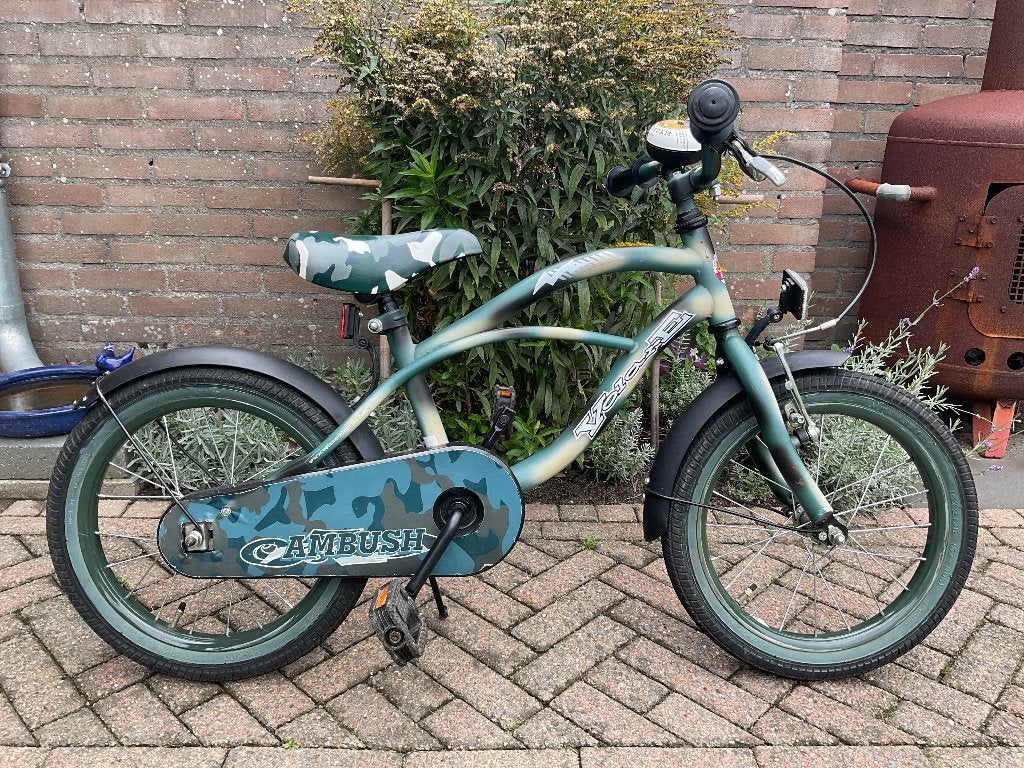 VOLARE AMBUSH CRUISER 16 INCH JONGENSFIETS CAMOUFLAGE GROEN, Ophalen, Terugtraprem, Volare, 16 tot 20 inch