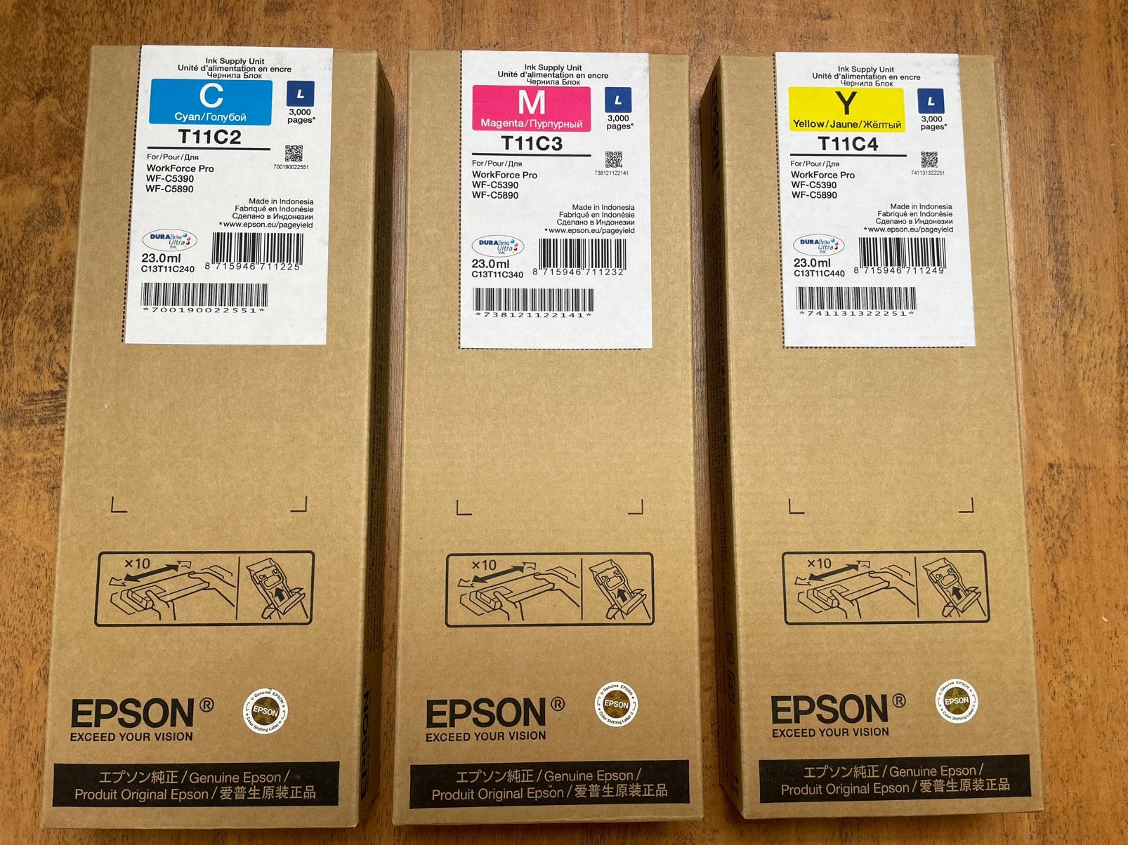 Epson Inkt C13T11C240/340/440 CMY - z.g.a.n., Computers en Software, Ophalen of Verzenden, Zo goed als nieuw, Cartridge, Epson