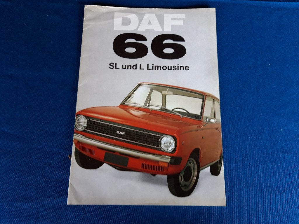 Folder Daf 66 L und SL Limousine modeljaar 1973 Duits, Daf variomatic, Ophalen of Verzenden, Zo goed als nieuw, Overige merken