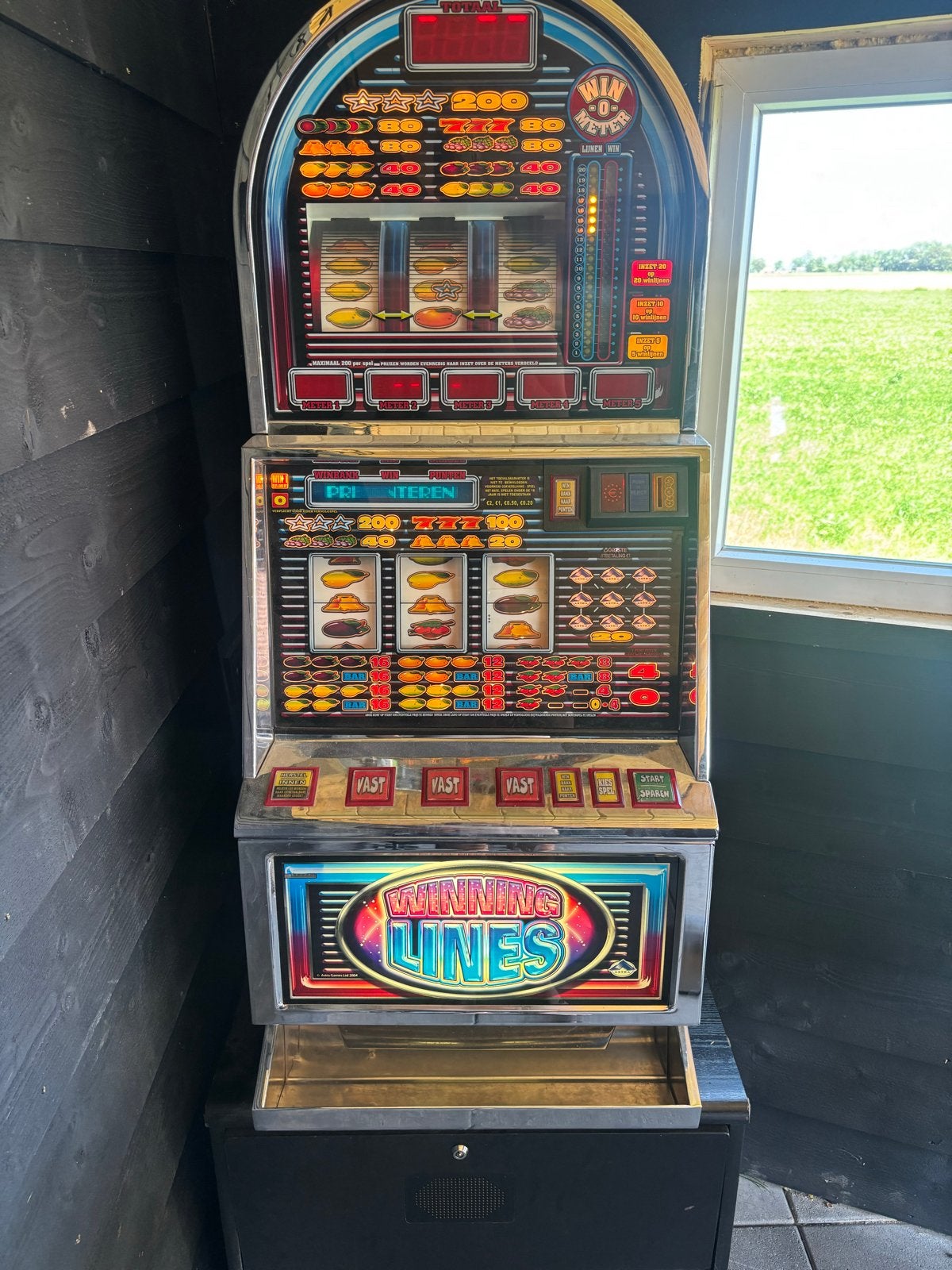 Vintage gokkast / fruitautomaat 'Winning Lines', Verzamelen, Automaten | Gokkasten en Fruitautomaten, Overige munten, Ophalen