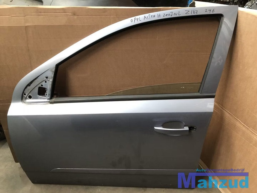 OPEL ASTRA H LINKER Links voor deur portier grijs Z163, Gebruikt, Deur, Opel Automobile GmbH, Ophalen of Verzenden