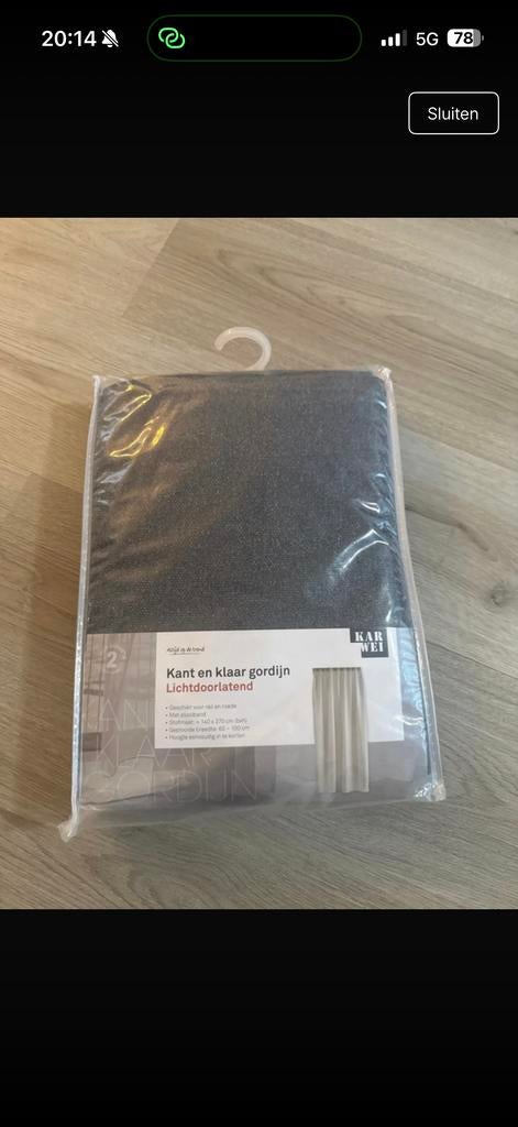 3x Kant en klaar gordijn lichtdoorlatend Karwei, 100 tot 150 cm, 200 cm of meer, Ophalen of Verzenden, Zo goed als nieuw