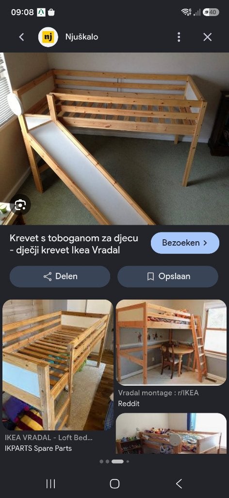Ikea bed, Vrådal, Ophalen, Gebruikt, 90 cm, Eenpersoons