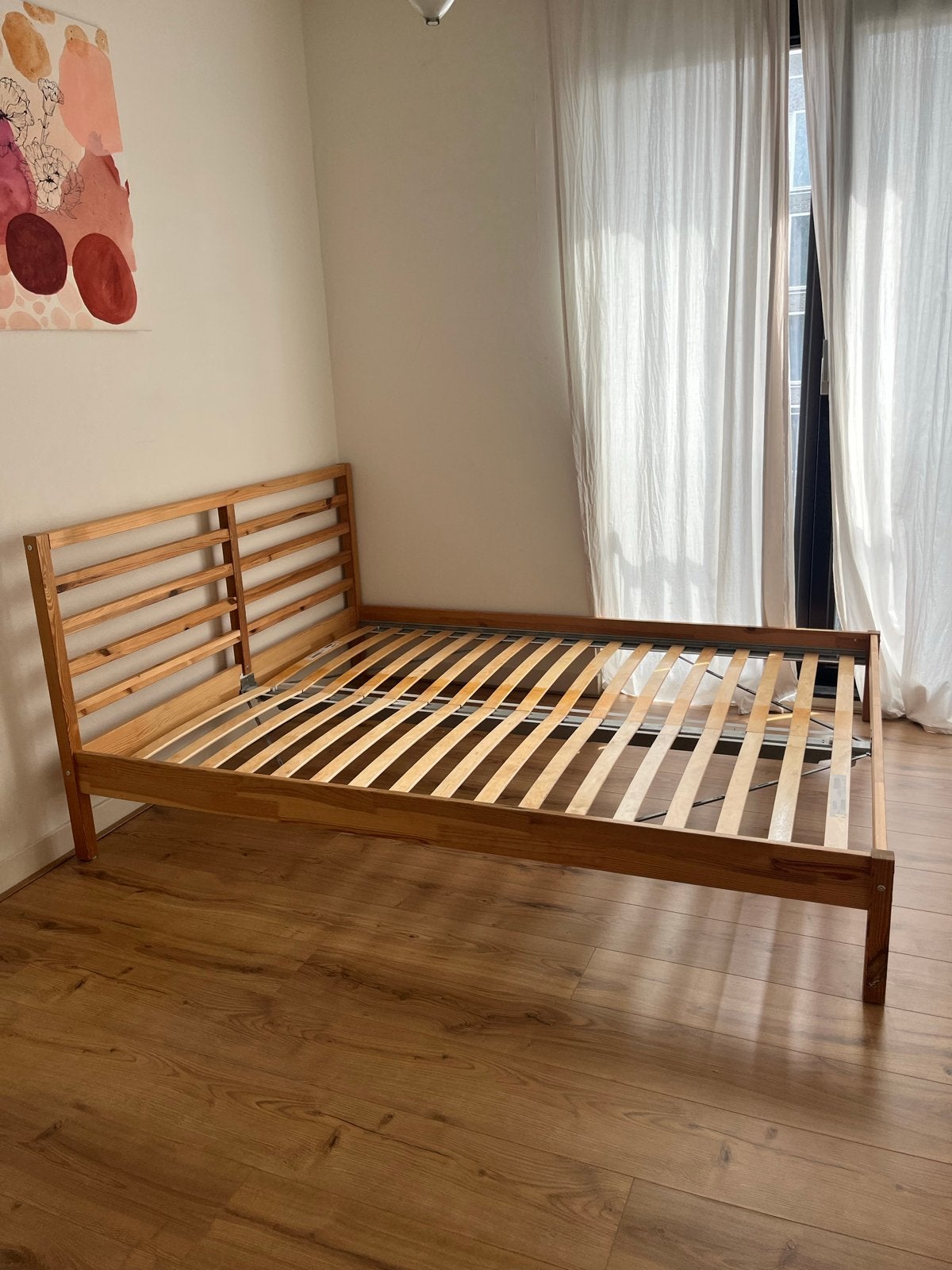 Ikea Tarva bed 160x200 evt met matras, Huis en Inrichting, Bruin, Tweepersoons, Ophalen of Verzenden, Zo goed als nieuw