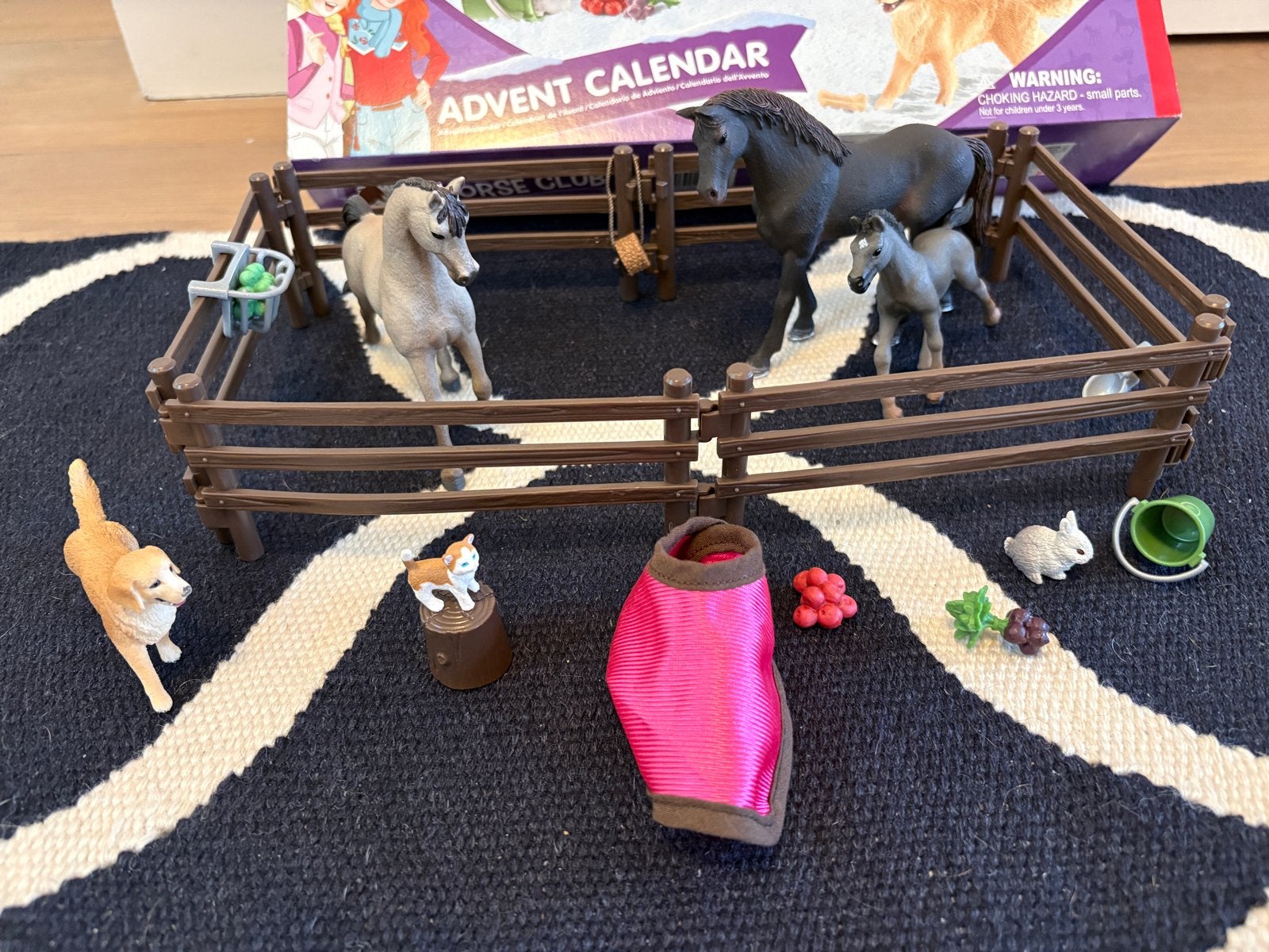 Schleich Horse Club met 3 paarden accessoires, Ophalen of Verzenden, Zo goed als nieuw, Jongen of Meisje