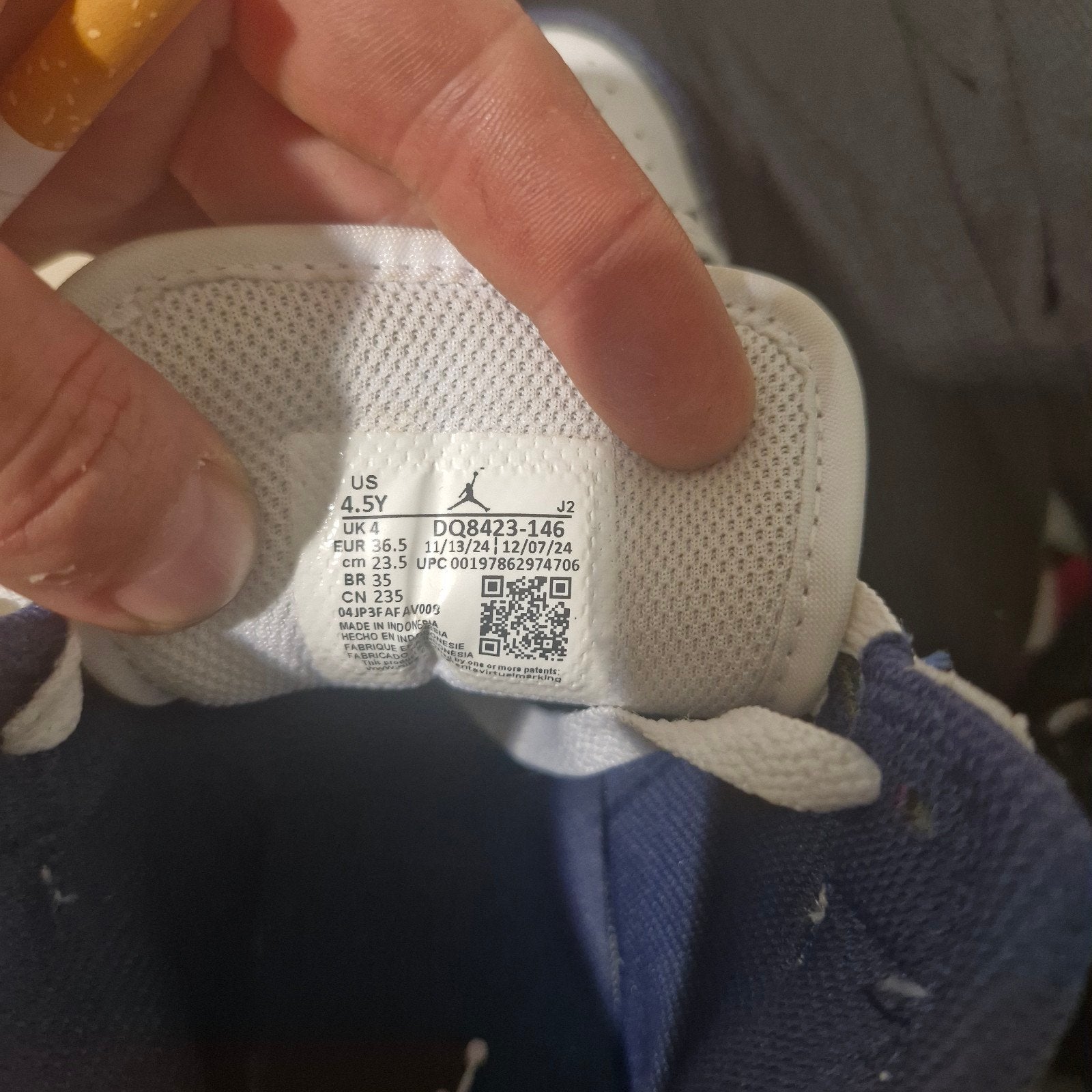 Nike Air Jordan 1 Mid SE GS - Maat 36.5, Kleding | Heren, Blauw, Nike, Ophalen of Verzenden, Sneakers of Gympen