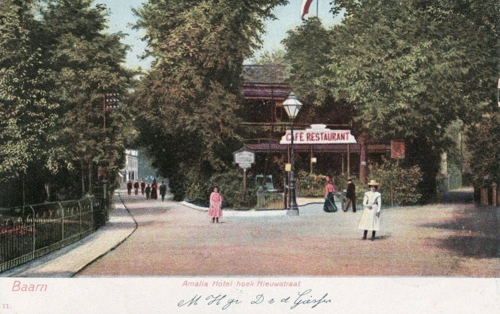 Baarn Amalia Hotel hoek Nieuwstraat, Verzenden, Gelopen, Utrecht