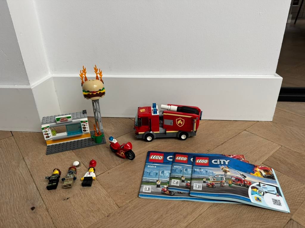 Lego City Brand bij hamburgerrestaurant - 60214, City, Lego, Ophalen of Verzenden, Zo goed als nieuw