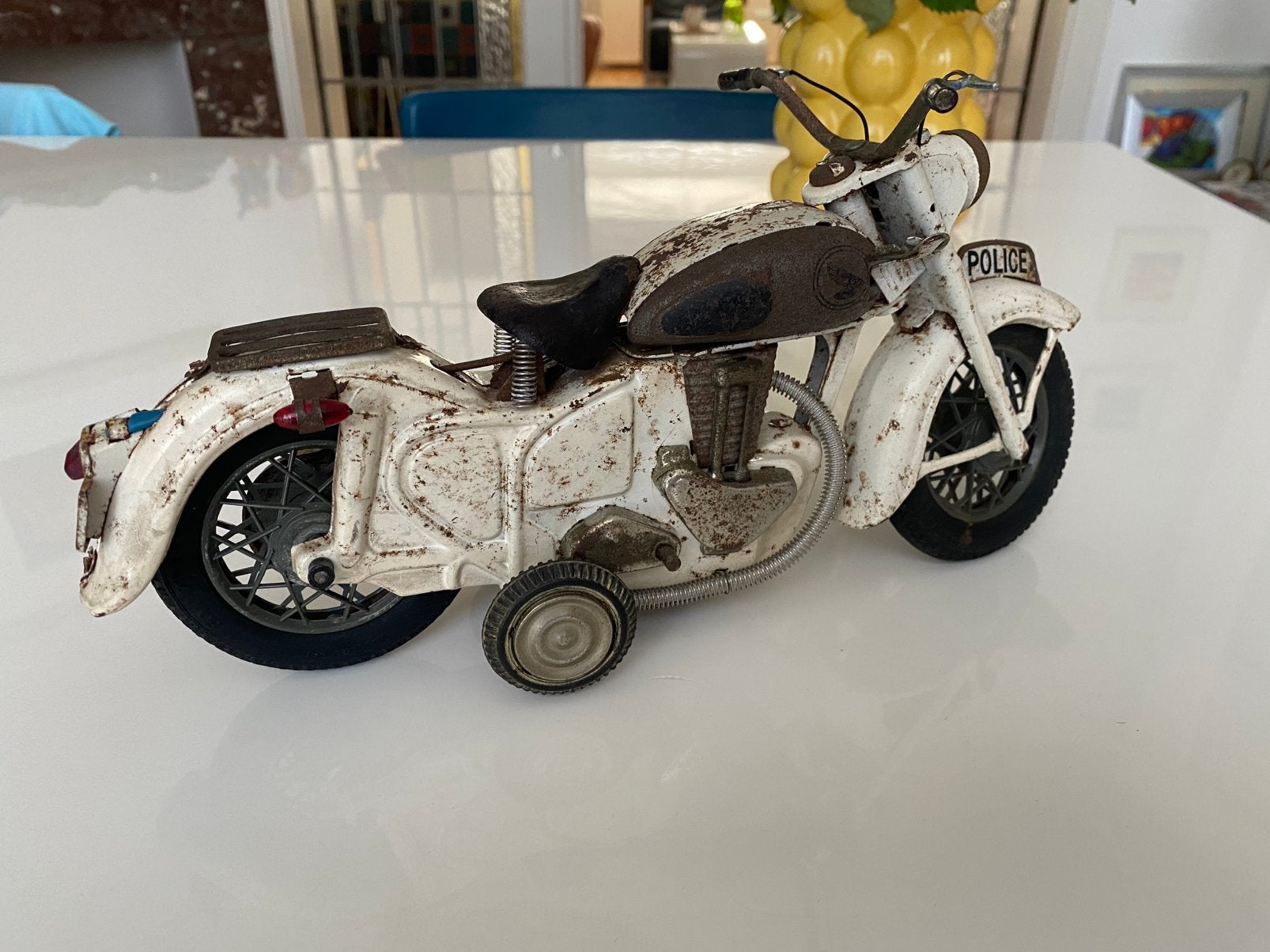 Blikken motorfiets Bandai 30cm., Ophalen of Verzenden